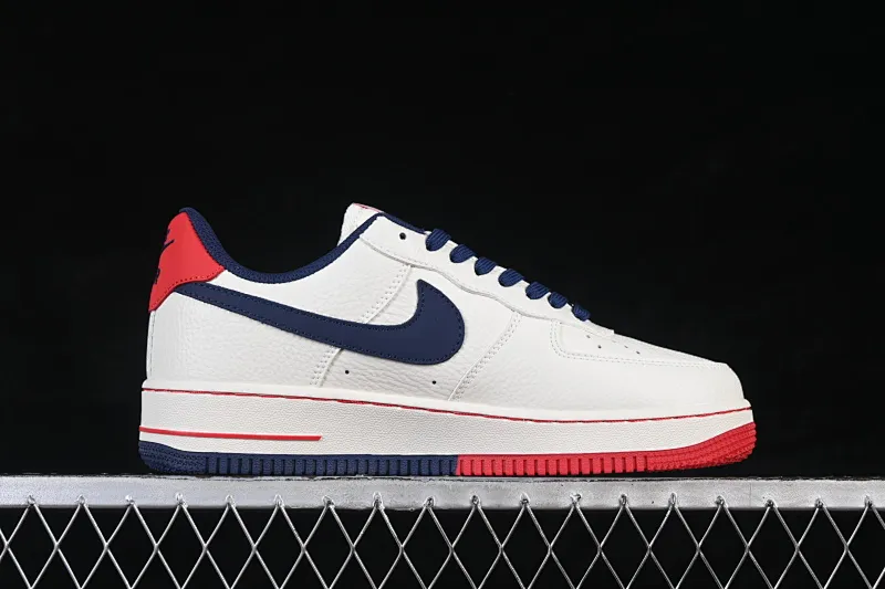 All Categories Nk Air Force 1 Air Force Series Nk Air Force 1 Low Air Force Low Nike Air Force 1'07 Low Beige Red Blue Air Force One Low Casual Shoes NH0601-544